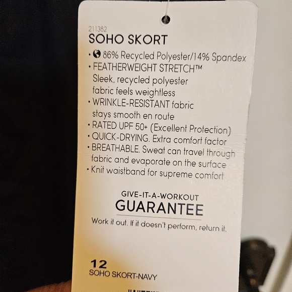 Athleta Soho skort in Navy size 12 NWT. /LULULEMON / Athletic skort/ hiking / - Picture 5 of 8